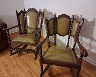 OAK Barley twist Rockers