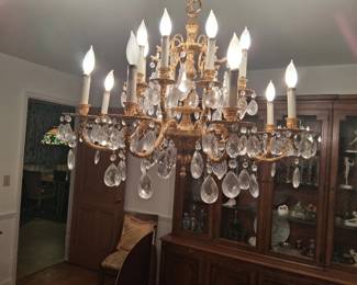 Incredible Brass n Crystal chandelier