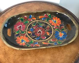 Mexican Folk Art Wooden Batea