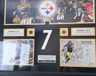 Ben Roethlisberger Steelers Game Football Memorabilia