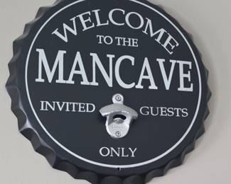 Man Cave Bottle Opener Sign