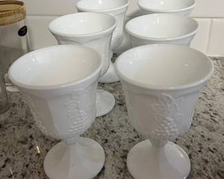 Milk Glass Goblets 