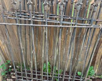 5 Wrought Iron Fence Sections 