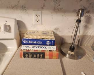 Cook Books, paper towel holder