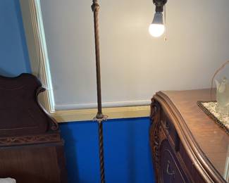 Antique bridge lamp we may find a shade for or you may but lovely