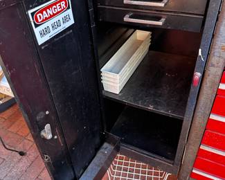 Inside of black tool chest