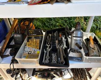 Hinges, wrenches, hammer drill