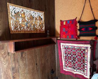 Frolicking Hindu gods measure 27 x 16