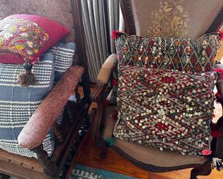 Pillows all around handmade rug to soft fabrics