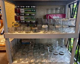 Canning jars mostly pint size mini brands to choose from includes jelly jars includes new in package, dozens, etc.