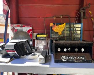 Target practice box by Marksman, revolving duck target , craftsman sander