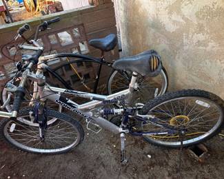 Bicycles need TLC one street bike one dirt bike