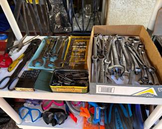 Craftsman socket wrenches tap and die sets, bonney wrenches, drill bit set