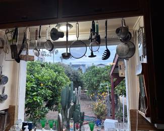 Antique kitchen, tools, hanging ass found, and why not