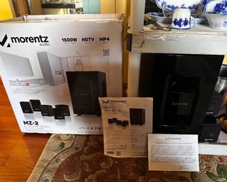 Morentz Audio digital surround sound, custom crossover circuitry MZ – two platinum series, home theater system brand new inbox with all papers