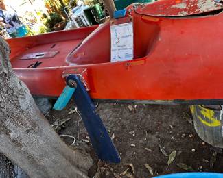 Close up view of kayak/boat