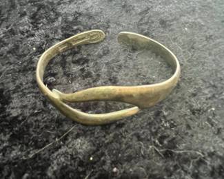 Sterling Silver Abstract Cuff Bracelet