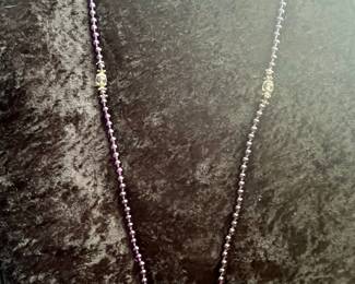 Amethyst and Crystal Bead Necklace