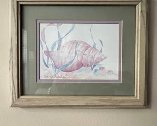 Marcy Chapman Seashell Watercolor Painting