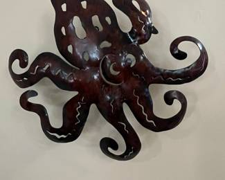 Metal Octopus Wall Art