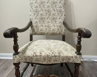 Renaissance Revival Carved Walnut Armchair