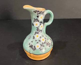 Vintage Porcelain Pitcher with Daisy Motif