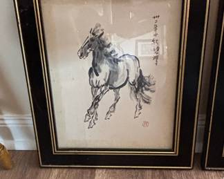 Chinese Ink Painting of a Horse in the style of Xu Beihong