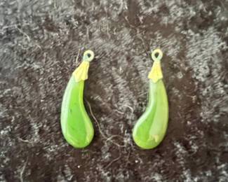 Green Jadeite Bean Charms