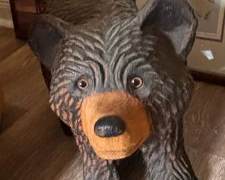 Chainsaw Carved Wooden Bear Figurine