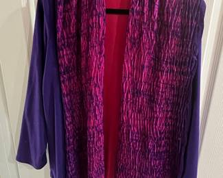 Women's Crushed Velvet Cardigan with Geometric Print