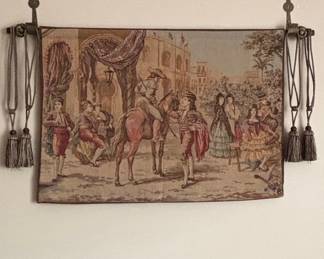 Vintage Spanish Scene Tapestry