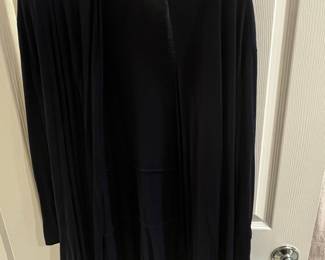 Carol Rose Black Open Front Cardigan