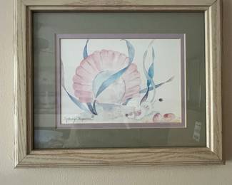 Marcy Chapman Watercolor Painting of Seashell