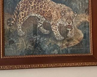 Leopard in Jungle Lithograph by Laura G. Chena