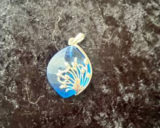 Cloisonné Enamel Floral Pendant