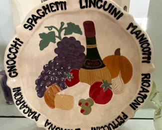 Italian Pasta & Produce Ceramic Platter