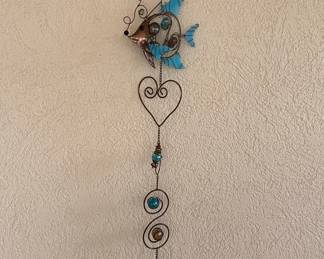 Wire and Glass Fish Suncatcher