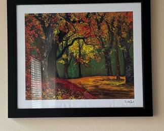 Autumn Forest Landscape Lithograph by David Najar