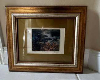 Dolphins in Water Framed Print