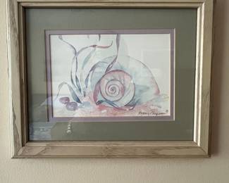 Marcy Chapman "Seashell" Watercolor Painting