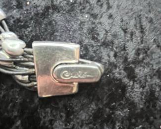 Carlo III Sterling Silver & Blue Stone Bracelet