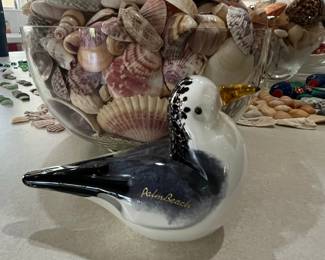 Seagull Figurine with "Palm Beach" inscription