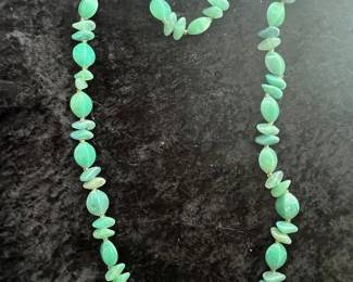 Chrysoprase and Aventurine Beaded Necklace