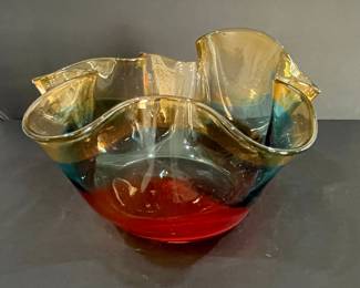 Murano Style Art Glass Bowl