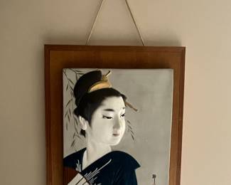 Japanese Geisha Portrait Painting