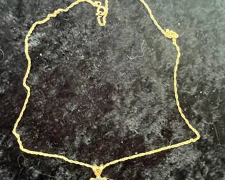 Oval Blue Topaz and Sapphire Halo Pendant Necklace