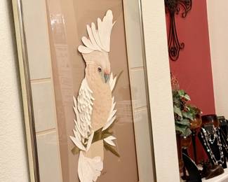 Mid century modern cockatoo art frame 