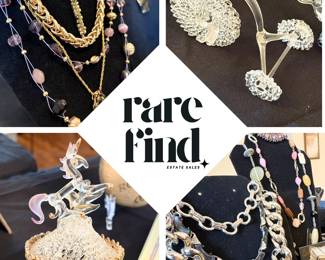 Blown glass, unicorn collection, jewelry 