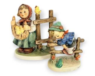 ChickenLicken And Retreat To Safety Hummel Figurines