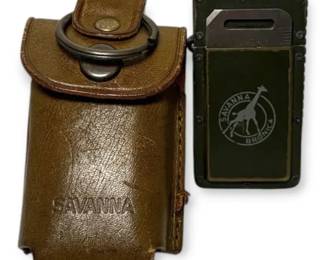 Savanna Bronica Oil Lighter W Leather Case
